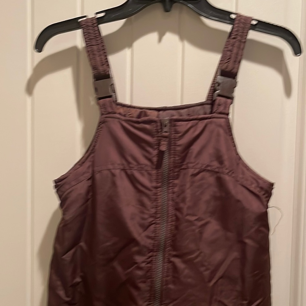 Brown insulated bib overalls